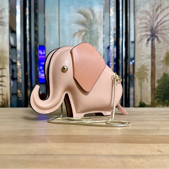 Kate Spade Pink Leather Elephant Crossbody Bag Purse - Picture 2 of 12